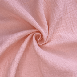 Ткань Муслин Жатый,  Нежно-Розовый   в Ставрополе