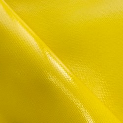 Ткань ПВХ 600 гр/м2 плотная, Жёлтый (Ширина 150см), на отрез  в Ставрополе