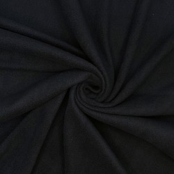Ткань Флис Односторонний 130 гр/м2, цвет Черный (на отрез)  в Ставрополе