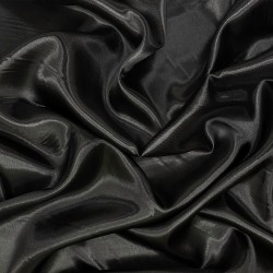 Ткань Атлас-сатин, цвет Черный (на отрез)  в Ставрополе