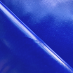 Ткань ПВХ 450 гр/м2, Синий (Ширина 160см), на отрез  в Ставрополе